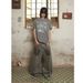 Men's Retro Washed Letter Print Jeans High Street Style Loose Wide Leg Straight Trousers mid Waist Zipper Fly Gray Casual Jeans_mkmklike.com