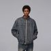 Men's Clothing Washed Distressed Denim Jacket Vintage Washed Denim Jacket For Men - Relaxed Fit Casual Distressed Coat With Frayed Details_mkmklike.com