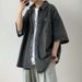 Men's Clothing Niche Design Casual Loose Half Sleeved Jacket_mkmklike.com