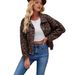 Leopard Print Denim Short Jacket Women's Casual Fashion Autumn/Winter New Real Shot_mkmklike.com