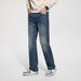 Men's Washed Distressed Jeans Loose Fit Straight Leg Casual Commuter Pants Mid Waist Wide Leg Trendy_mkmklike.com