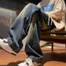 Men's Clothing Hip Hop American Retro Star Hip Hop Vintage Star Jeans - Loose Fit Straight Leg Denim Pants For Casual Streetwear (Blue/Black, S-3XL)_mkmklike.com