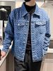 Men's Denim Jacket Casual Loose Fit Vintage Style Spring Autumn Fashion Outerwear For Teens & Young Adults_mkmklike.com