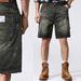 "Men's Vintage Washed Denim Shorts - Mid-Length Relaxed Fit Casual Summer Shorts In Dark Green_mkmklike.com