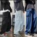 Men's Clothing Trendy Workwear Multi Pocket Jeans High Street American Retro Casual Slim Fit Trousers_mkmklike.com