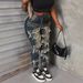 Distressed Denim Jeans For Women - High Waist Slim Fit Washed Skinny Jeans, Cotton Stretch Comfort, Fashionable Streetwear (Blue, S-2XL)_mkmklike.com