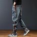 Men's Clothing Washed Jeans Trendy Retro Trousers Loose Straight Tapered Trousers_mkmklike.com