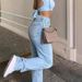 Women's High Waist Wide Leg Jeans - Soft Washed Denim Pants For Casual Comfort (Light Blue, Black) - Sizes S-2XL_mkmklike.com