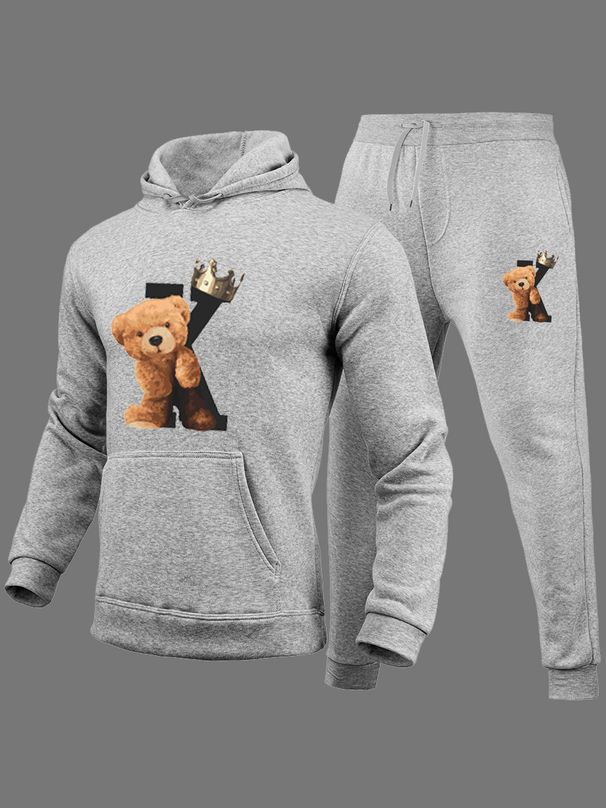 Men's Clothes 2024 New Large Size Hoodie And Fleece Thick Loose Hoodie K Bear Men's Tracksuit Hoodie_mkmklike.com