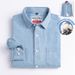 Pulse 2023 New Men's Pure Denim Long Sleeve Washed Cotton Casual Top Cardigan All-Season Wear Shirt_mkmklike.com