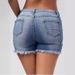 Women's High-Waisted Distressed Denim Shorts – Vintage Frayed Hem & Raw Edge Details For Casual & Boho Style_mkmklike.com