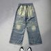 Slim Versatile Casual Denim Trousers Niche Design Trend Youth Popular Retro_mkmklike.com