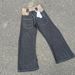 Unisex Black Denim Jeans Wool-Blend With Reverse Pocket & Retro Bootcut_mkmklike.com