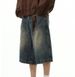 Summer Style Men's Loose Fit Denim Shorts Distressed Wash 5 Point Street Fashion Simple Design_mkmklike.com