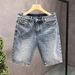 Men's Slim Fit Stretch Denim Shorts - Summer Casual Elastic Waist Comfortable Mid-Length Shorts For Teens & Young Adults_mkmklike.com