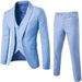 Business casual suit three-piece groomsman wedding one-button suit S-6XL_mkmklike.com