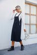 K New Personalized Denim Suspender Dress With Mid Length Skirt_mkmklike.com