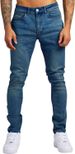 Men's Retro Washed Straight Leg Skinny Jeans Cool Stylish Trendy Versatile Commuter Trousers_mkmklike.com