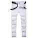 Men's Clothing Men's White Jeans Version Style Summer Thin Slim Fit Stretch Trousers For Formal & Casual Heavyweight(Belt Not Included)_mkmklike.com