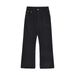 "Unisex Black Flared Jeans – Retro High Street Clean Fit With Stretch (S-XXL, Black & Beige)"_mkmklike.com