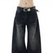Retro Streetwear Baggy Jeans – 90s Vintage Loose Fit Denim Pants With Dropped Crotch (Blue/Black, S-2xl, Unisex)_mkmklike.com