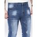 Men's Trendy Blue Stretch Denim Jeans Street Style Casual Ripped And Distressed Trousers Fashionable Clothing_mkmklike.com