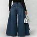 2027 Fashion European-USA Style Cowboy Pants Women Mid Waist Denim-Like Long Swing Pure Color Jeans S-3XL_mkmklike.com
