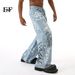 EF JEANS | 2024 New American Trend Street Graffiti Fun Straight Floor Mopping Wide Leg Pants Jeans_mkmklike.com