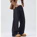 Men's Japanese Vintage Washed Straight Leg Jeans – Relaxed Wide Fit, Heavyweight Denim, Winter Blue (Sizes 28-38)_mkmklike.com