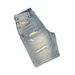 Men's Distressed Straight-Leg Denim Shorts Vintage American Style Relaxed Fit Comfortable_mkmklike.com
