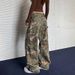 Women’s Clothing slanted pocket design camouflage overalls loose slightly flared straight pants for men and women autumn new styles_mkmklike.com