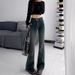 ELLE Vintage Two-Button High-Waisted Flared Jeans For Petite Women, New Spring And Autumn Slim Fit Stretchy Bootcut Pants_mkmklike.com