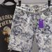 Luxury Denim Shorts For Men, Summer Loose Fit, Versatile, Casual, Trendy Five-point Pants, Fashionable Blue And White Porcelain Casual Pants._mkmklike.com