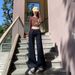 Minghai Low-rise Non-tight Flared Jeans Women, 2025 Autumn New American Retro Style, Slimming Wide-leg Pants For Trendy_mkmklike.com