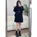 Chicco Xuanxuan Plus Size Women's Fashion Street Hong Kong Style Denim Suit Autumn Top Half Skirt Retro Jacket Royal Sister_mkmklike.com