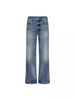 Men's Washed Lightning Denim Jeans - Cleanfit High Street Baggy Straight Leg Bootcut Pants For Slim Look_mkmklike.com