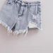 High Count Ripped And Fringed Denim Shorts for Women Trendy Hot Pants Summer Fashion Must-Have Stylish A-Line Mini Skirt for Bloggers_mkmklike.com