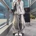 Streetwear Distressed Jeans – Vintage Washed Grey Paint Splatter & Wide-Leg Baggy Pants | Unisex 90s Grunge Aesthetic_mkmklike.com