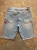 Men's Denim Shorts - Distressed Fringe 5-Inch Casual Streetwear Shorts VVVVV_mkmklike.com