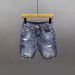 Men's Casual Slim Fit Denim Shorts Summer Style Trend Large Size Holes American Scratched All Match Korean_mkmklike.com