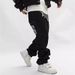 Trendy Hip-Hop Printed Jeans For Men American Street Fashion Loose Straight Wide-Leg Pants_mkmklike.com