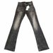 Foreign Trade American-style Cleanfit Black And Gray Textured Cool Style Washed Vintage Jeans, Slightly Flared,_mkmklike.com