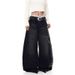 Alphabet Printed Jeans Men's Straight Loose Scimitar Wide Legs American High Street Pants Trendy Brand Ruffian Handsome Retro Trousers_mkmklike.com