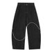 Loose Fit Scimitar Jeans For Men Irregular Line Embroidery Design Sense Personality Casual Wide-Leg Long Pants Trendy_mkmklike.com