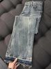 American Retro Cat Scratch Jeans Men's Summer Thin Slim Pants High Street Micro-straight Trousers_mkmklike.com