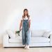 Women's Clothing Fashion Retro Distressed Holes Loose Wide Leg Comfortable Casual Strap Denim Overalls_mkmklike.com