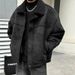 Men's High-End Stylish Autumn Winter New Warm Comfortable Retro Versatile Fashion Casual Turn-Down Collar Jacket Coat_mkmklike.com