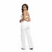Women's Distressed Straight Leg Jeans - Washed White, Relaxed Fit, Double Knee Rips, Urban & Office Ready_mkmklike.com