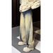 American Spring Autumn New Product, Niche Design, Curved Knife Pants, Washed And Worn Loose Straight Leg Jeans_mkmklike.com