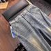 American Style Slightly Pulled Diagonal Cut Jeans Men's Trendy Pants Washed And Old Scimitar Overalls_mkmklike.com